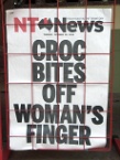 a newspaper headline