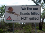 a bush fire warning sign
