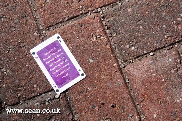 Photo of a business tip playing card, Birmingham in Birmingham, UK