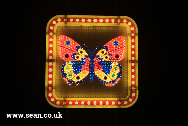 Photo of butterfly illumination in Blackpool, UK