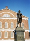 Faneuil Hall and the Samuel Adams statue