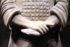 the hands of a terracotta warrior