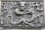 a dragon carving in the Yu Gardens