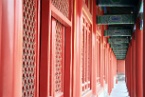red columns at the Forbidden City, Beijing