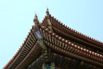 an ornate roof in the Forbidden City