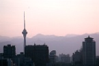 the sunset in Beijing