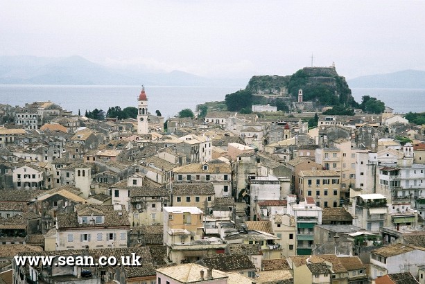 Photo of Corfu, as seen from the New Fortress in Corfu