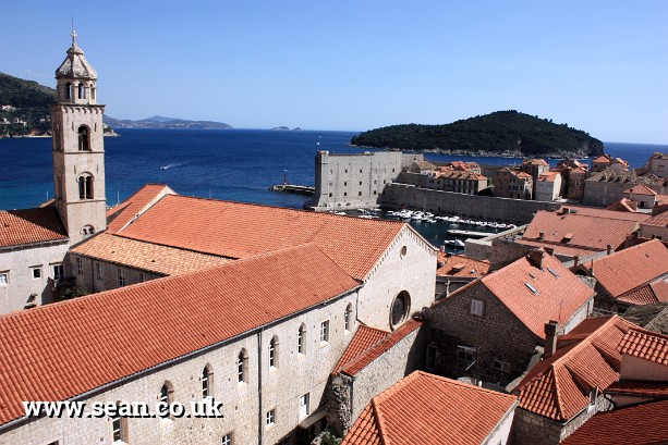 Photo of a view across the rooftops in Dubrovnik