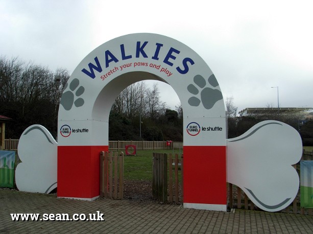Photo of Eurotunnel's dog exercise area in England