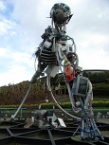 a robot made of rubbish
