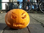 a Halloween pumpkin in Cambridge