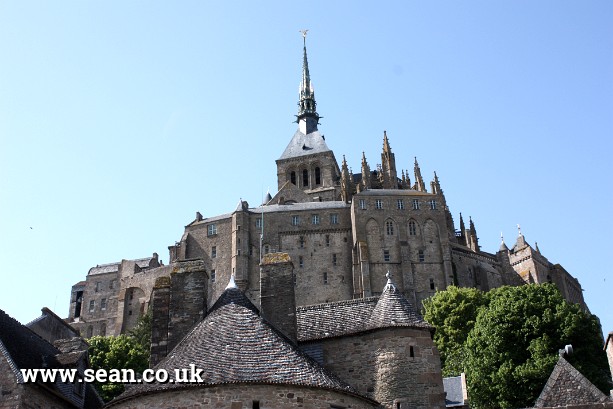 Photo of Mont St Michel with blue sky in France