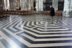 the labyrinth (maze) in Amiens Cathedral