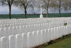 First World War graves and a cross memorial