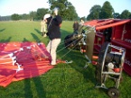 setting up the hot air balloon