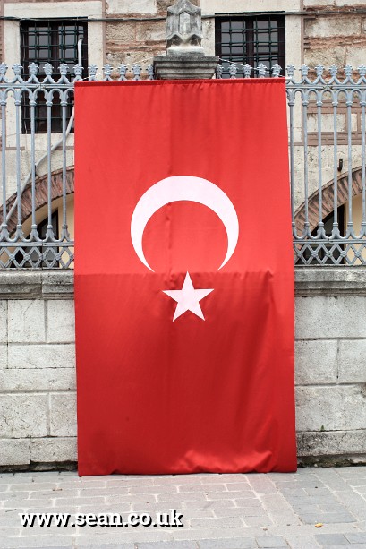 Photo of a Turkish flag in Istanbul, Turkey