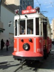 a tram in Istanbul, Turkey