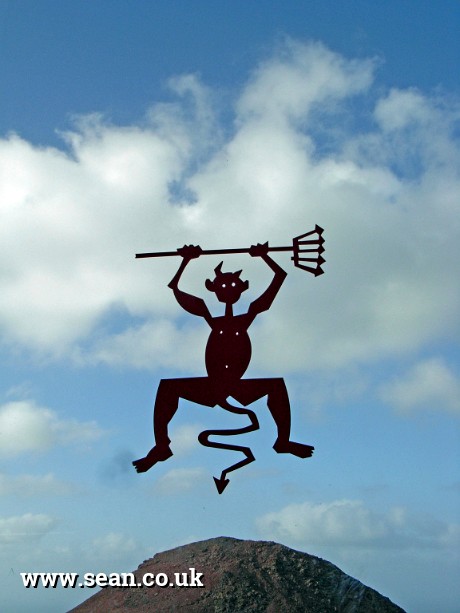 Photo of El Diablo icon at Timanfaya in Lanzarote
