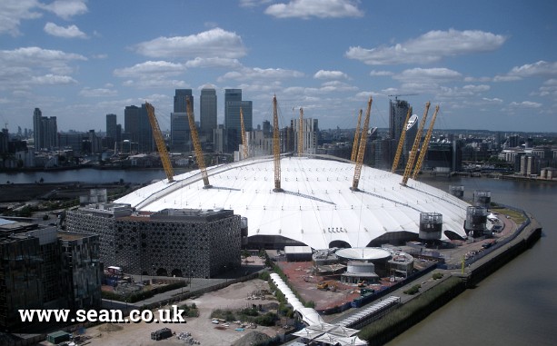 Photo of the O2 arena in London, UK