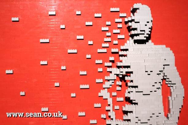 Photo of Disintegration, a Lego sculpture in London, UK