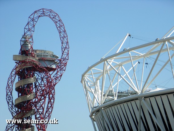 Photo of the Orbit and the Olympic Stadium in London, UK