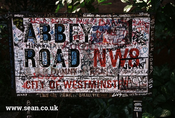 Photo of Abbey Road sign, London in London, UK