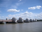 the Thames Barrier