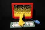 Lego computer sculpture