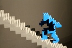 a stairway Lego sculpture