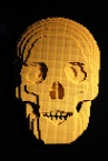 a yellow Lego skull
