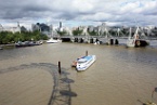a shadow of the London Eye on the Thames