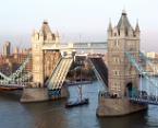 Tower Bridge opening up