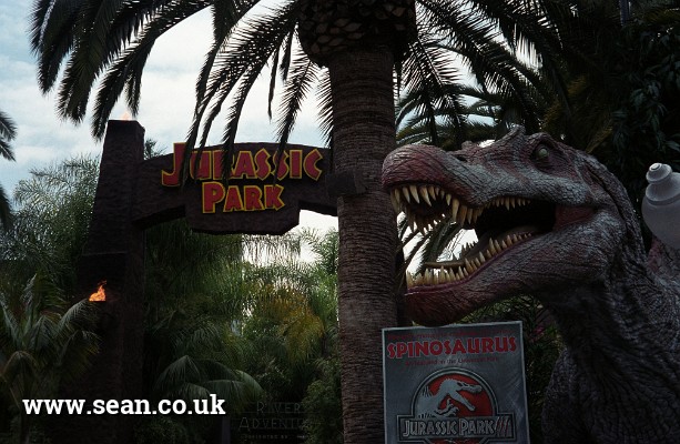 Photo of Jurassic Park ride at Universal Studios in Los Angeles, USA