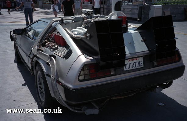 Photo of the Back to the Future De Lorean in Los Angeles, USA