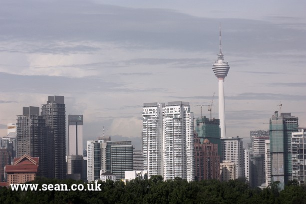 Photo of the Kuala Lumpur skyline in Malaysia