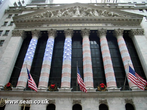Photo of the New York Stock Exchange in New York, USA
