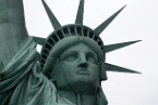 the face of the Statue of Liberty, New York