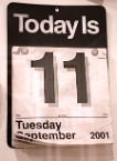 a calendar recovered from the World Trade Center