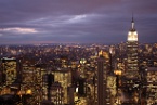 the New York skyline by night