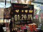 a countdown clock to Bush's last day, New York