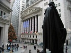George Washington watching the New York Stock Exchange