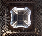 the underneath of the Eiffel Tower