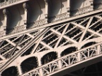 the ironwork on the Eiffel Tower, Paris