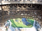 looking down from the Eiffel Tower
