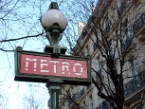 a Metro sign, Paris