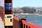 an emergency telephone on the Golden Gate Bridge