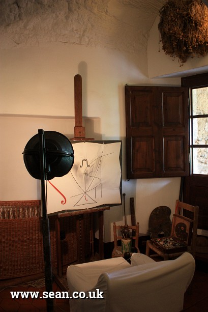 Photo of Salvador Dali's last studio, Pubol Castle in Spain
