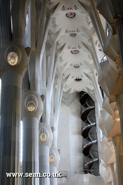 Photo of inside Sagrada Familia in Spain