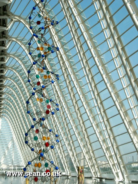 Photo of DNA in the science museum, Valencia in Spain