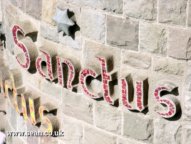 Photo of lettering on Sagrada Familia in Spain